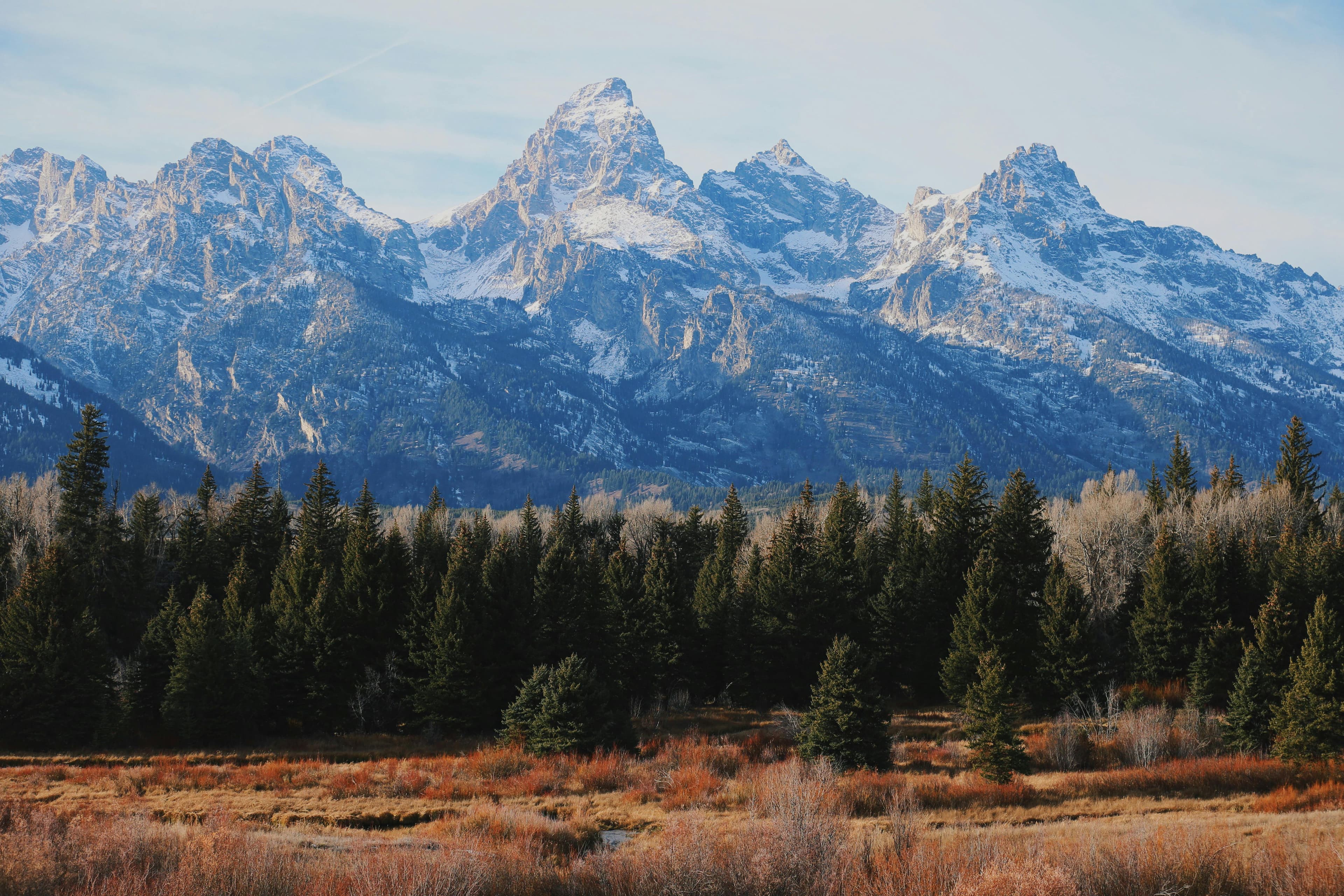 Mountain landscape at golden hour