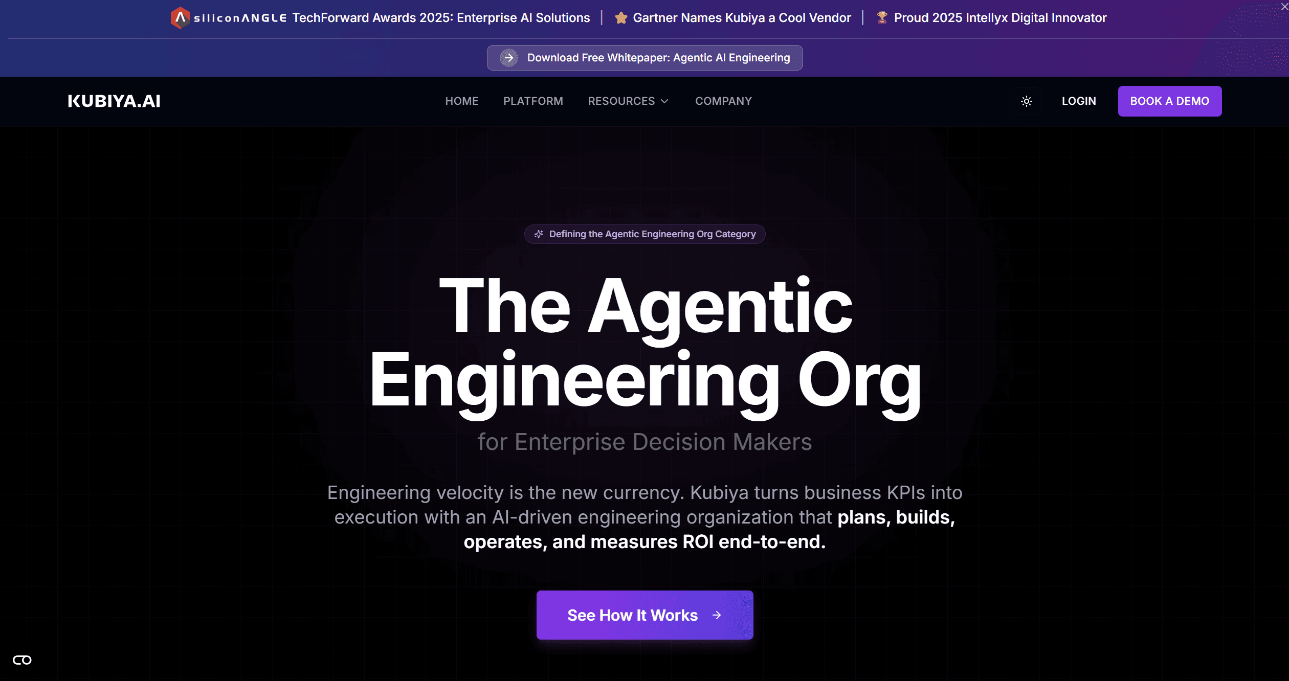 Kubiya website screenshot